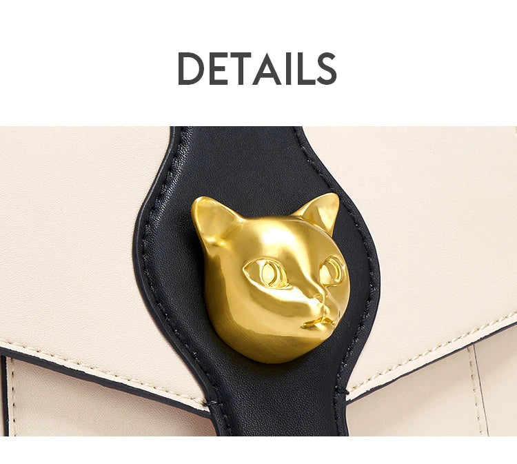 BAFELLI Cat Clasp Genuine Leather Doctor Bag