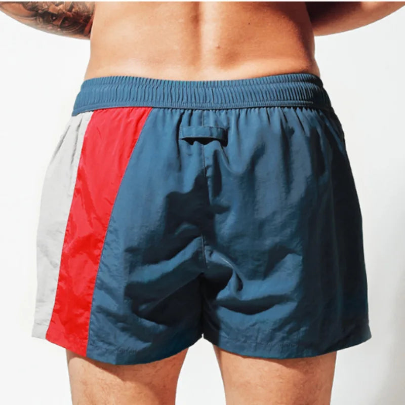 S4 Contrast Patchwork Swim Shorts with Mesh Liner