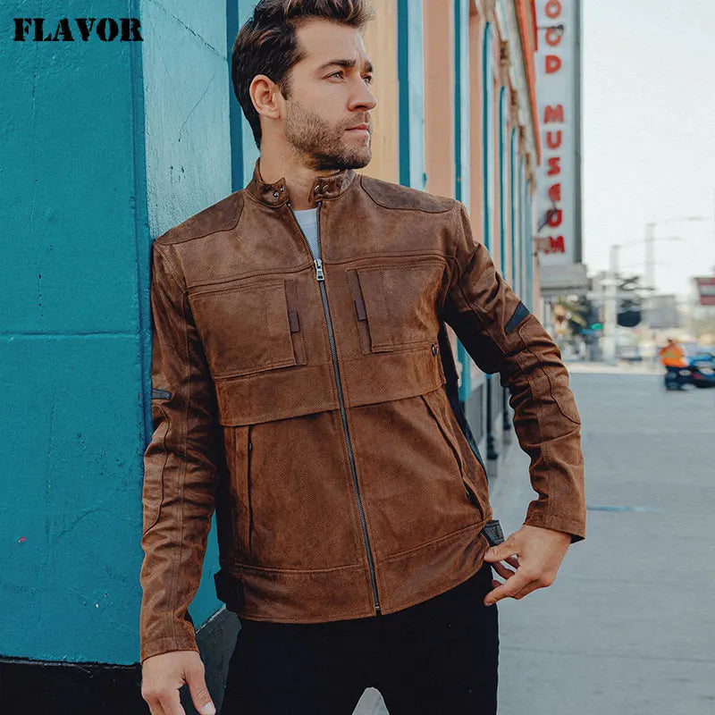 FLAVOR Men's Pigskin Leather Jacket – Rustic Reserve