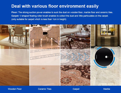 LIECTROUX Lilin C30B robot vacuum cleaner cleaning hardwood floor, showcasing its sleek design and compact size.