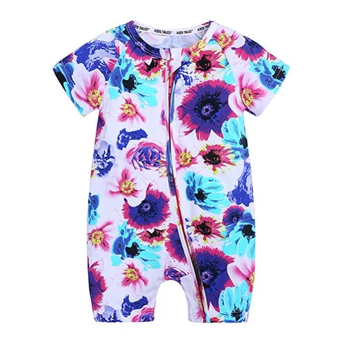 Kids Tales Sunny Side Cotton-Blend Zip Baby Romper