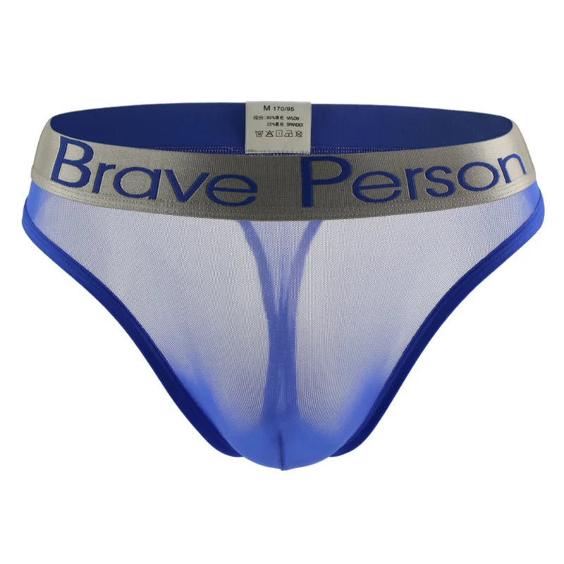 BRAVE PERSON Transparent Men's Briefs - Low-Waist Mesh Gauze Breathable Underwear - ShopHub