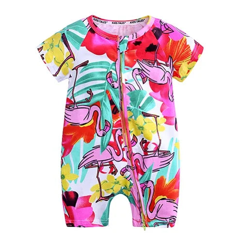 Kids Tales Sunny Side Cotton-Blend Zip Baby Romper