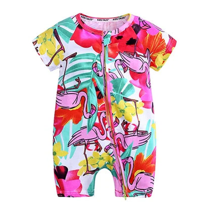 Kids Tales Sunny Side Cotton-Blend Zip Baby Romper
