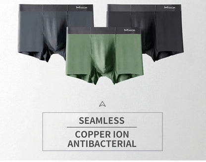 MiiOW Modal Men's Underwear 3Pcs Antibacterial Boxer Shorts - ShopHub