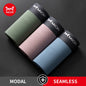 MiiOW Modal Men's Underwear 3Pcs Antibacterial Boxer Shorts - ShopHub