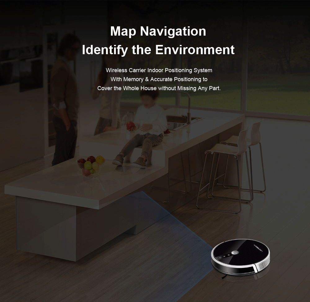 Liectroux Lilin C30B robot vacuum cleaner cleaning hardwood floor with dustbin and sensors visible in action