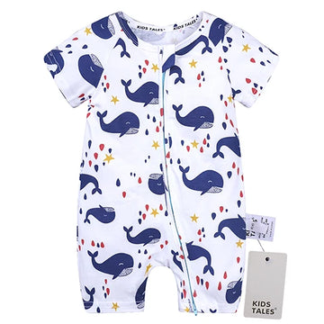Kids Tales Sunny Side Cotton-Blend Zip Baby Romper
