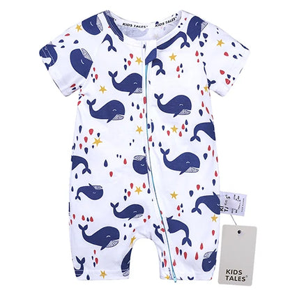 Kids Tales Sunny Side Cotton-Blend Zip Baby Romper