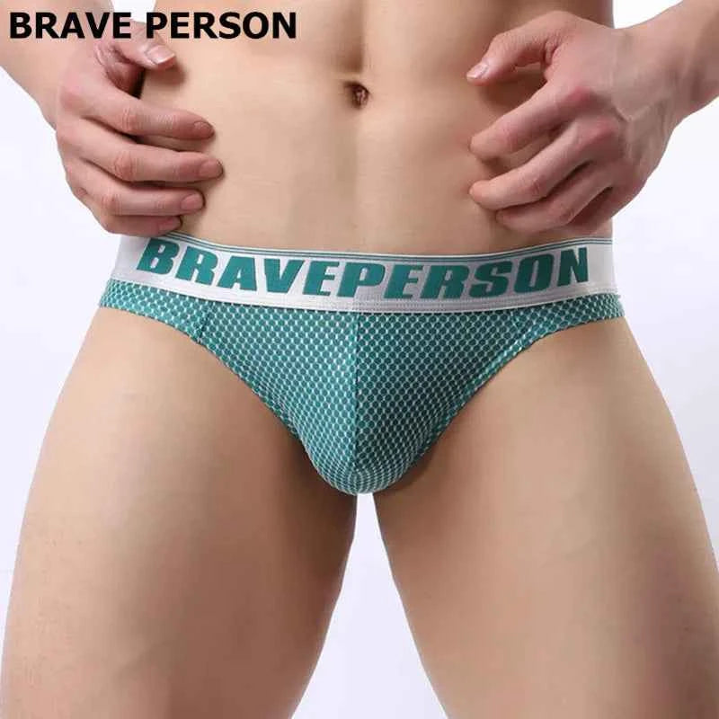 BRAVE PERSON Men's Sexy Underwear Low-Waist Bikini Briefs for Men Size S-XL