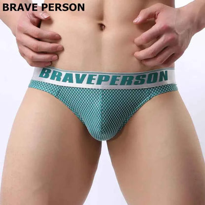 BRAVE PERSON Men's Sexy Underwear Low-Waist Bikini Briefs for Men Size S-XL