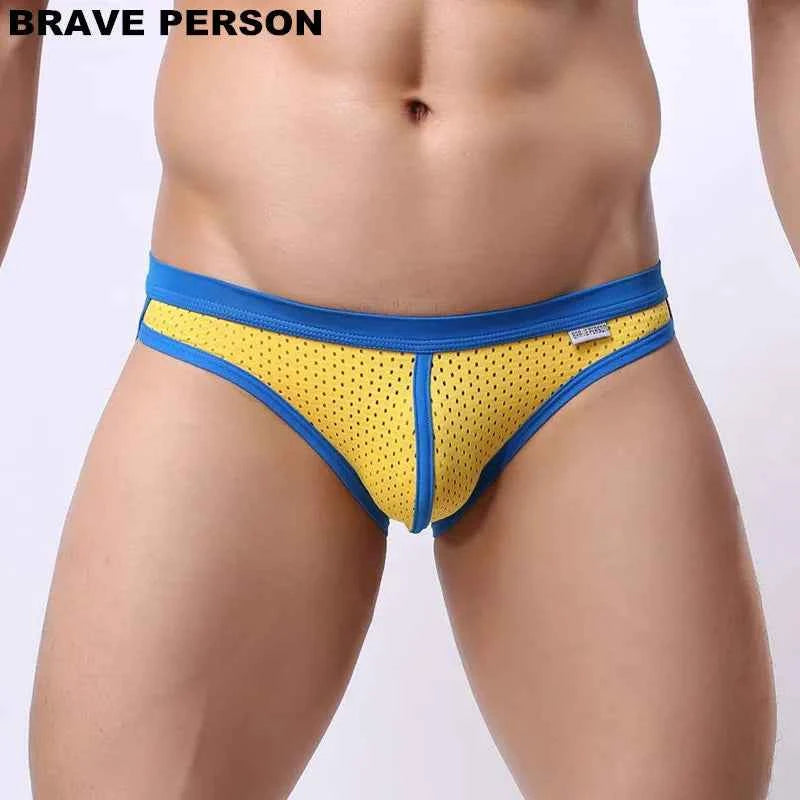 BRAVE PERSON Men's Breathable Mesh Briefs - High Quality Underwear