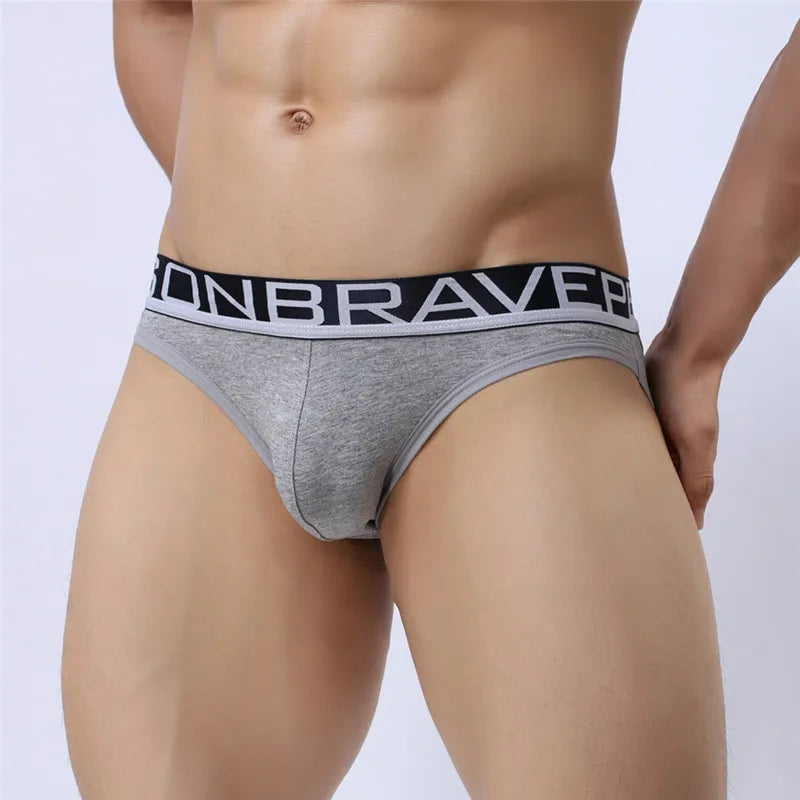BRAVE PERSON Sexy Men's Cotton Briefs Hollow Design for Men Underwear - ShopHub