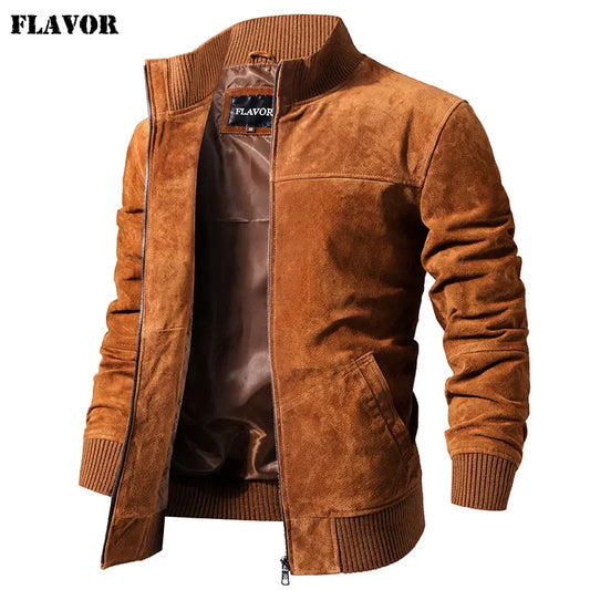 FLAVOR Men's Pigskin Leather Jacket – Downtown Edge