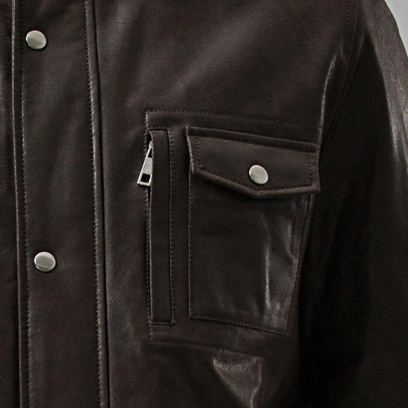 FLAVOR Men's Hooded Leather Jacket – Urban Explorer