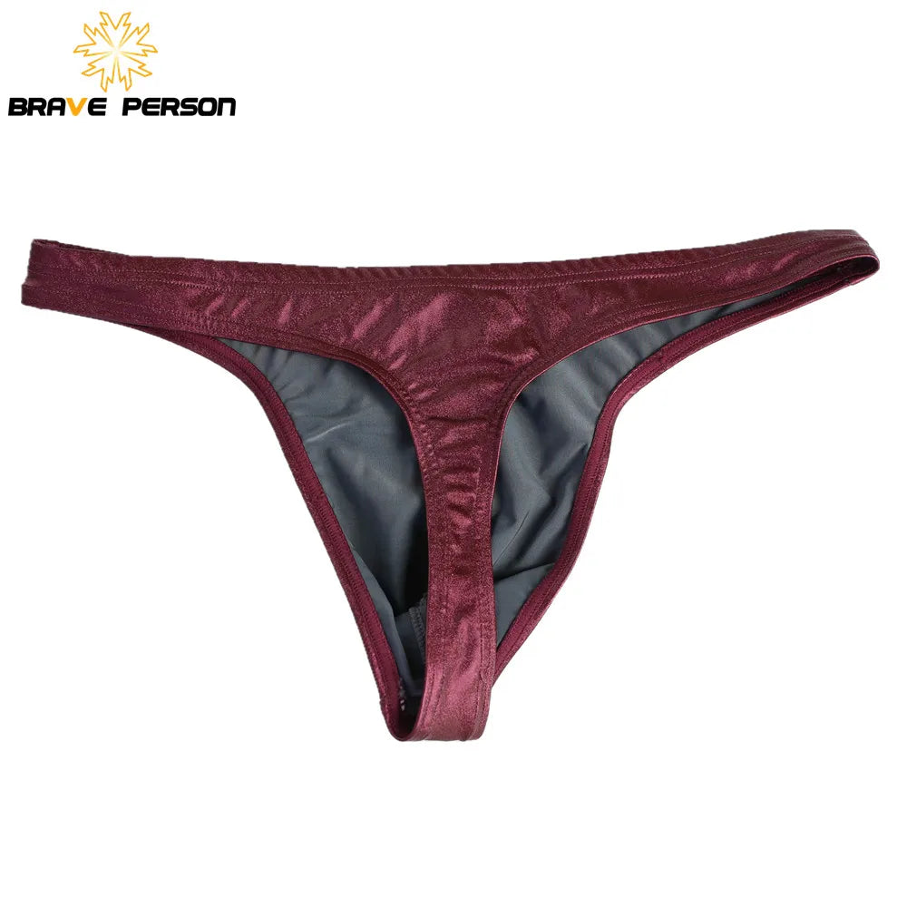 BRAVE PERSON Men's Low Waist Leather Briefs - ShopHub