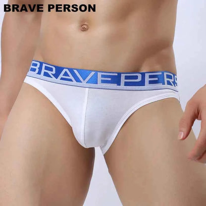 BRAVE PERSON Sexy Men's Cotton Briefs Hollow Design for Men Underwear