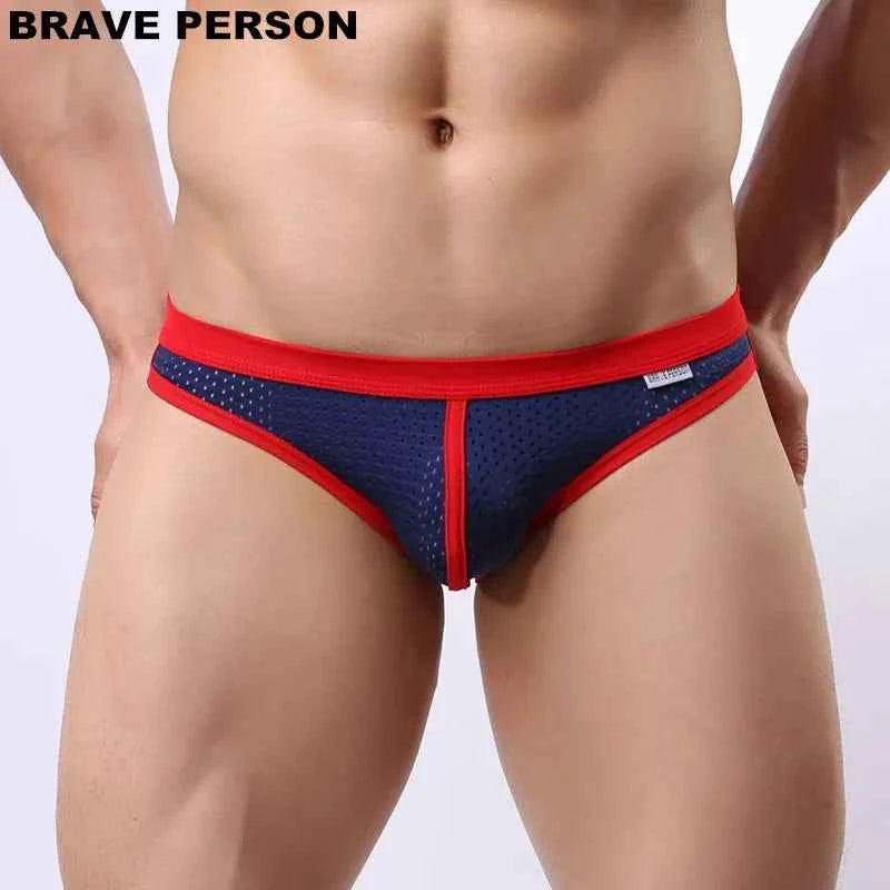 BRAVE PERSON Men's Breathable Mesh Briefs - High Quality Underwear