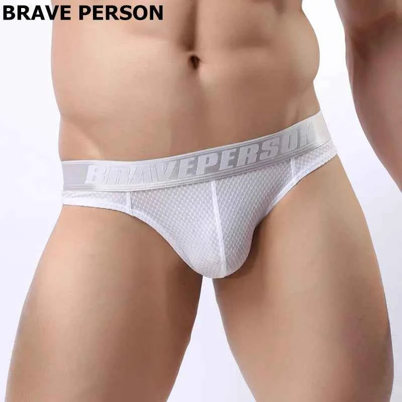 BRAVE PERSON Men's Sexy Underwear Low-Waist Bikini Briefs for Men Size S-XL