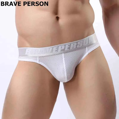 BRAVE PERSON Men's Sexy Underwear Low-Waist Bikini Briefs for Men Size S-XL