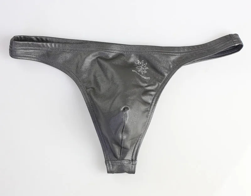BRAVE PERSON Men's Low Waist Leather Briefs - ShopHub
