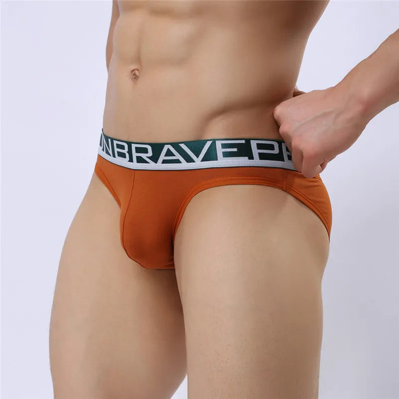 BRAVE PERSON Sexy Men's Cotton Briefs Hollow Design for Men Underwear - ShopHub