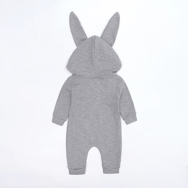 Kids Tales Bunny Hugs Cotton-Blend Hooded Baby Romper