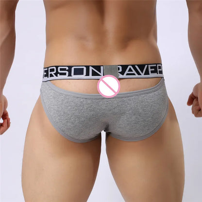 BRAVE PERSON Sexy Men's Cotton Briefs Hollow Design for Men Underwear - ShopHub