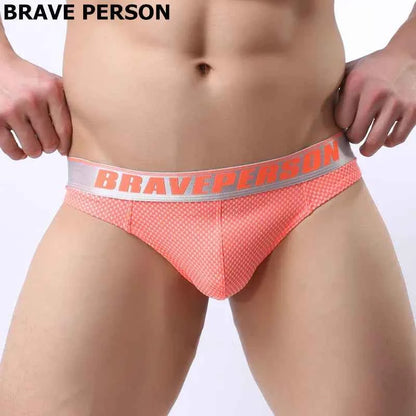 BRAVE PERSON Men's Sexy Underwear Low-Waist Bikini Briefs for Men Size S-XL