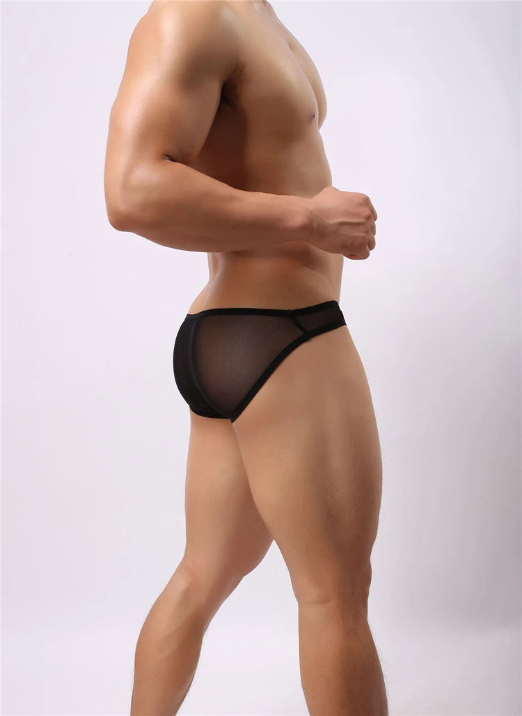 BRAVE PERSON Mesh Men's Briefs - Sexy Transparent Underwear in 4 Colours - ShopHub