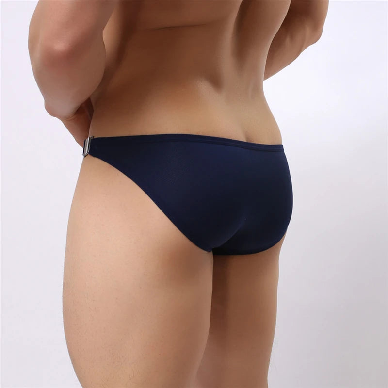 BRAVE PERSON Men's Sexy Fashion Briefs Bikini with Side Metal Buckle - ShopHub