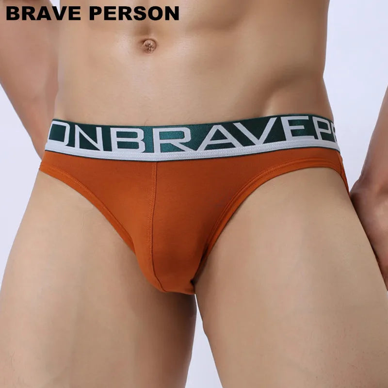 BRAVE PERSON Sexy Men's Cotton Briefs Hollow Design for Men Underwear - ShopHub