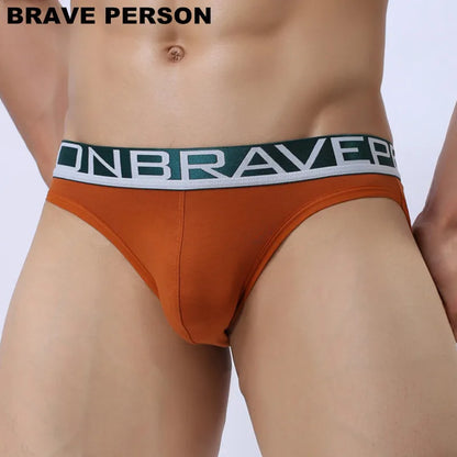 BRAVE PERSON Sexy Men's Cotton Briefs Hollow Design for Men Underwear - ShopHub