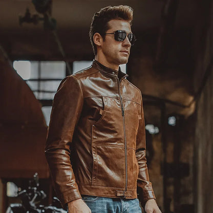 FLAVOR Men's Leather Bomber Jacket – Urban Heritage