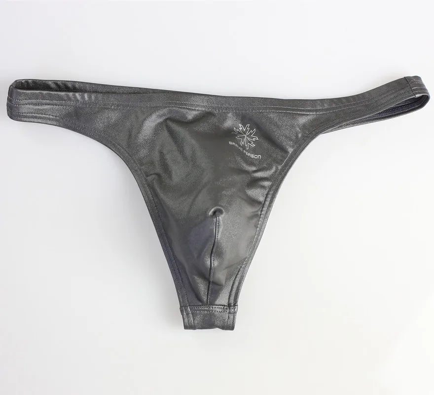 BRAVE PERSON Men's Low Waist Leather Briefs - ShopHub