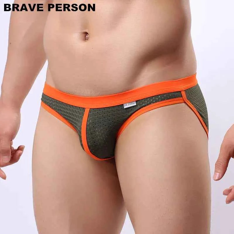 BRAVE PERSON Men's Breathable Mesh Briefs - High Quality Underwear