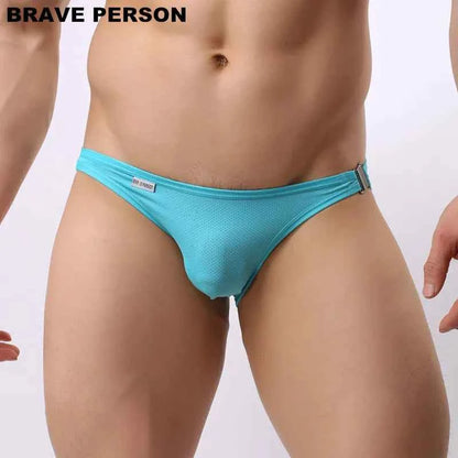 BRAVE PERSON Men's Sexy Fashion Briefs Bikini with Side Metal Buckle