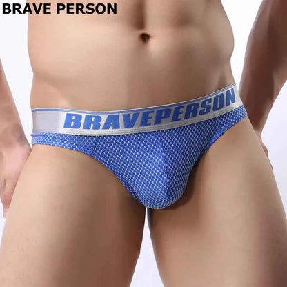 BRAVE PERSON Men's Sexy Underwear Low-Waist Bikini Briefs for Men Size S-XL