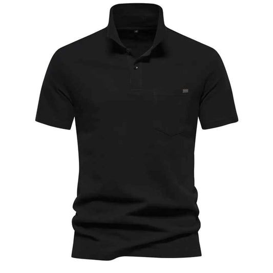 Men's 100% Cotton Polo Shirt - Classic Short Sleeve Polo with Pocket | Casual Summer Wear