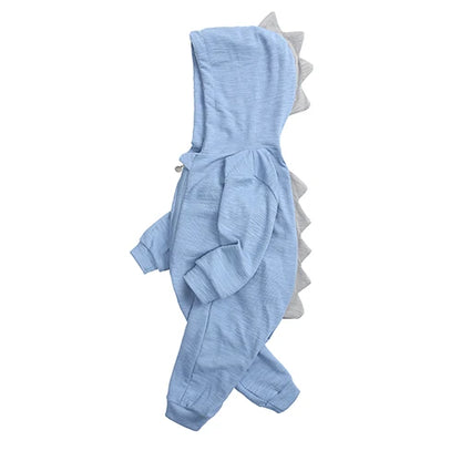 Kids Tales Tiny Trail Cotton-Blend Hooded Zip Baby Romper