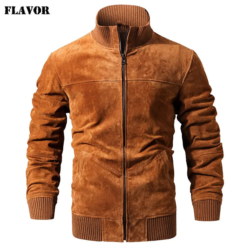 FLAVOR Men's Pigskin Leather Jacket – Downtown Edge