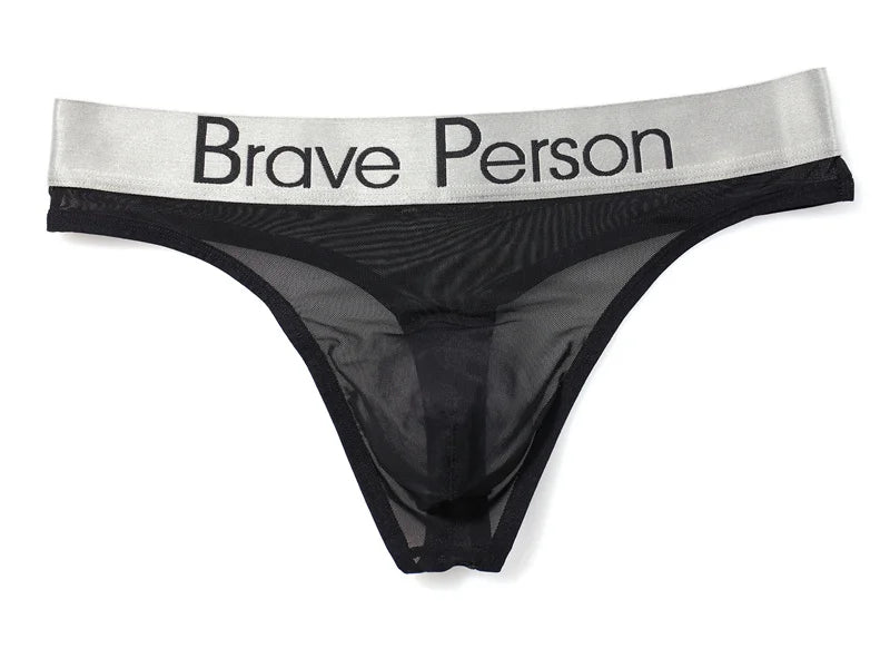 BRAVE PERSON Transparent Men's Briefs - Low-Waist Mesh Gauze Breathable Underwear - ShopHub