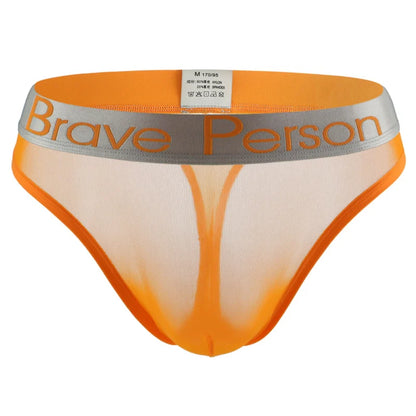 BRAVE PERSON Transparent Men's Briefs - Low-Waist Mesh Gauze Breathable Underwear - ShopHub