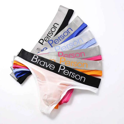 BRAVE PERSON Transparent Men's Briefs - Low-Waist Mesh Gauze Breathable Underwear