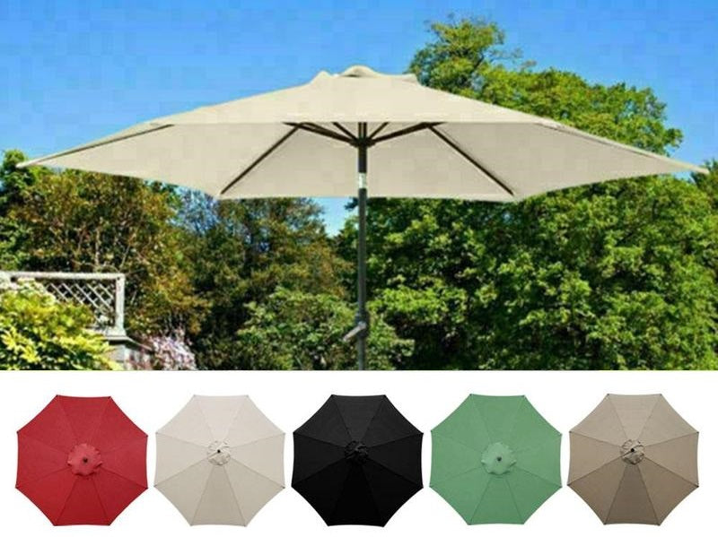 5 Colour 3M/8-Arm Parasol Replacement Cloth Round Garden Umbrella Cover dealonline.co.nz
