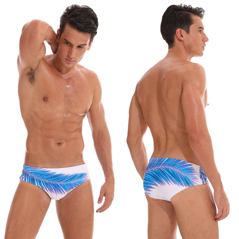 Men's low waist swim briefs by ShopHub NZ with a sleek fit, designed for comfortable swimming and beachwear.