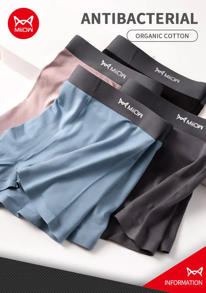 MiiOW Modal Men's Underwear 3Pcs Antibacterial Boxer Shorts - ShopHub