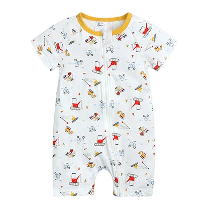 Kids Tales Sunny Side Cotton-Blend Zip Baby Romper