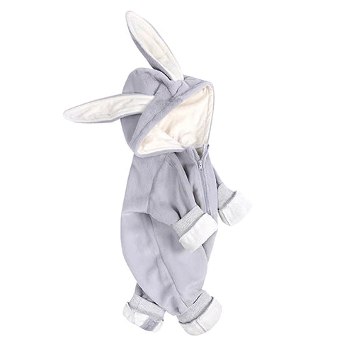 Kids Tales Bunny Hugs Cotton-Blend Hooded Baby Romper