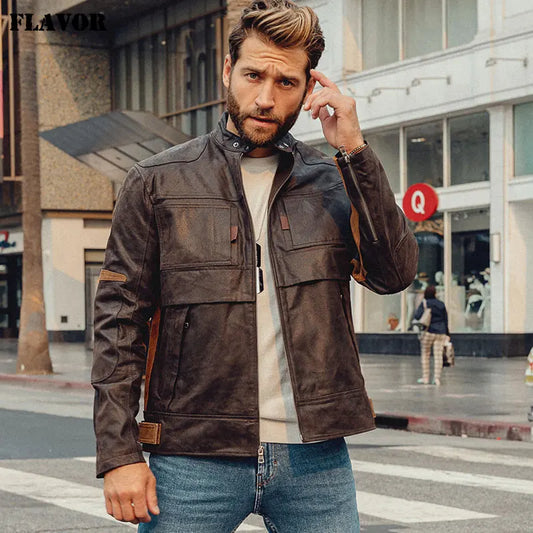 FLAVOR Men's Pigskin Leather Jacket – Rustic Reserve
